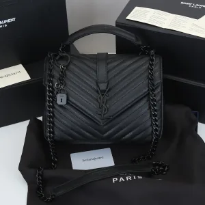Saint Laurent LouLou Shoulder Bag Medium Black Black Hardware Exact Size Unknown 044