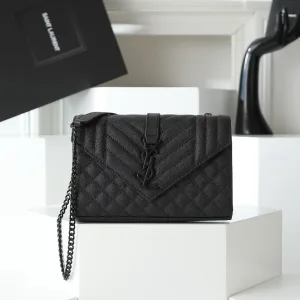 Saint Laurent LouLou Shoulder Bag Medium Black Black Hardware Exact Size Unknown 090