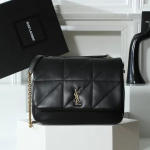 Saint Laurent LouLou Shoulder Bag Medium Black Gold Hardware Exact Size Unknown 085