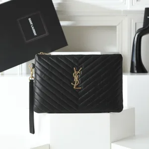 Saint Laurent LouLou Shoulder Bag Medium Black Gold Hardware Exact Size Unknown 233