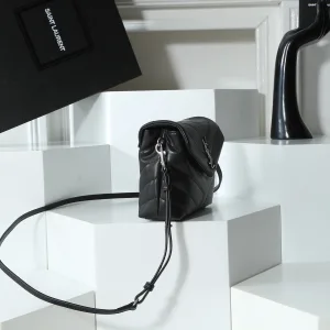 Saint Laurent LouLou Shoulder Bag Medium Black Silver Hardware Exact Size Unknown 127