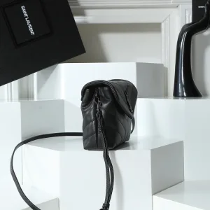 Saint Laurent LouLou Shoulder Bag Medium Black Silver Hardware Exact Size Unknown 129