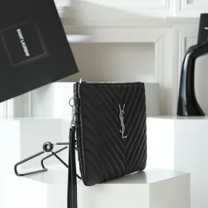 Saint Laurent LouLou Shoulder Bag Medium Black Silver Hardware Exact Size Unknown 230