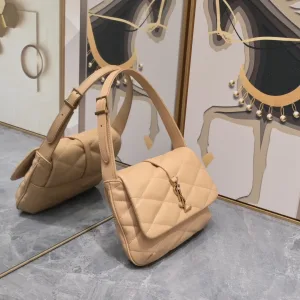 Saint Laurent LouLou Shoulder Bag Medium Tan Gold Hardware Exact Size Unknown 045