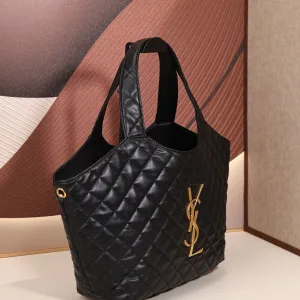 Saint Laurent Puffer Shoulder Bag Large Black Gold Hardware Exact Size Unknown 139