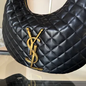 Saint Laurent Puffer Shoulder Bag Large Black Gold Hardware Exact Size Unknown 236