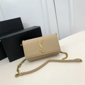 Saint Laurent Kate Chain Bag Small Beige Gold Hardware Exact Size Unknown 068