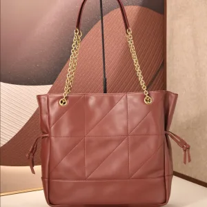 Saint Laurent Shopping Tote Bag Large Red Gold Hardware Exact Size Unknown 107