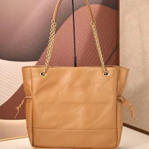 Saint Laurent Shopping Tote Bag Large Tan Gold Hardware Exact Size Unknown 106