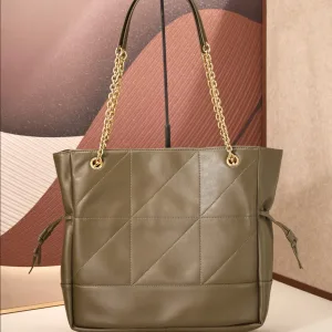 Saint Laurent Shopping Tote Bag Large Tan Gold Hardware Exact Size Unknown 108