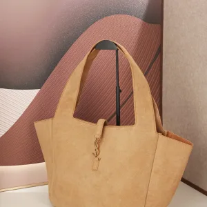 Saint Laurent Shopping Tote Bag Large Tan Gold Hardware Exact Size Unknown 133