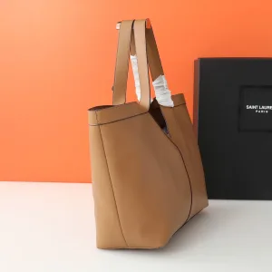 Saint Laurent Shopping Tote Bag Large Tan Gold Hardware Exact Size Unknown 248