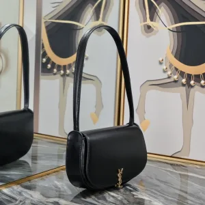 Saint Laurent Shoulder Bag Medium Gray Gold Hardware Exact Size Unknown 038