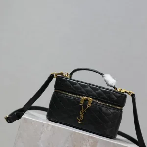 Saint Laurent Vanity Camera Bag Small Black Gold Hardware Exact Size Unknown 029
