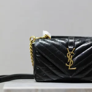 Saint Laurent Vanity Camera Bag Small Gray Gold Hardware Exact Size Unknown 030
