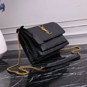Saint Laurent Kate Chain Bag Small Black Gold Hardware Exact Size Unknown 215