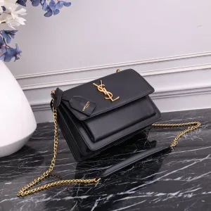 Saint Laurent Kate Chain Bag Small Black Gold Hardware Exact Size Unknown 219