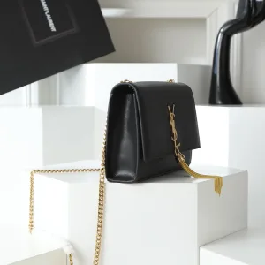 Saint Laurent Kate Chain Bag Small Black Gold Hardware Exact Size Unknown 257
