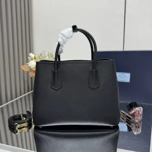 Prada Galleria Top Handle Small Black Gold Hardware Variant 2