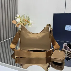 Prada Hobo Gift Set Small Caramel Gold Hardware Variant 2