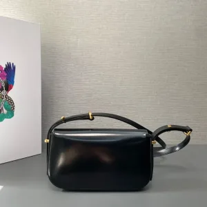 Prada Patent Camera Bag Small Black Gold Hardware
