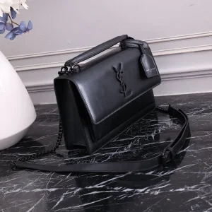 Saint Laurent Kate Chain Bag Small Black Silver Hardware Exact Size Unknown 209