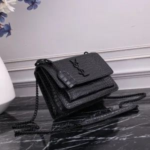 Saint Laurent Kate Chain Bag Small Black Silver Hardware Exact Size Unknown 213