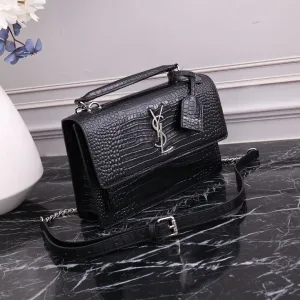 Saint Laurent Kate Chain Bag Small Black Silver Hardware Exact Size Unknown 216