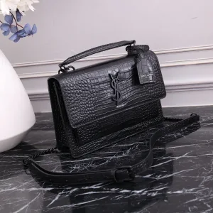 Saint Laurent Kate Chain Bag Small Black Silver Hardware Exact Size Unknown 217