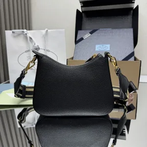 Prada Triangle Shoulder Bag Small Black Gold Hardware Variant 2