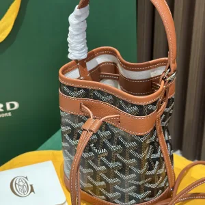 Goyard Saigon Mini Bucket Bag Small Black Brown 20cm