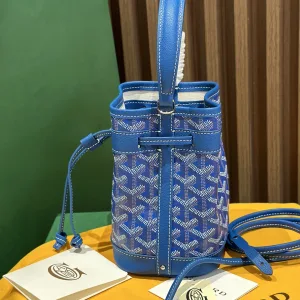 Goyard Saigon Mini Bucket Bag Small Blue 20cm