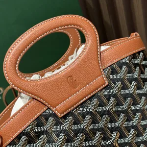 Goyard Vendome Mini Tote Bag Small Black Brown 24cm