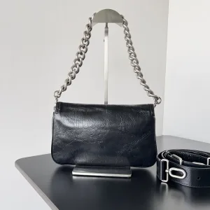 Balenciaga BB Soft Shoulder Small Black 23cm