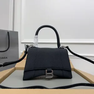 Balenciaga Hourglass Top Handle Small Black 23cm