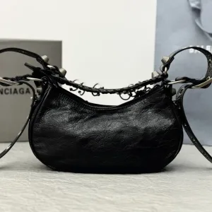 Balenciaga Le Cagole Shoulder Medium Black Studded Chain 30cm