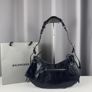 Balenciaga Le Cagole Shoulder Small Black Studded 26cm