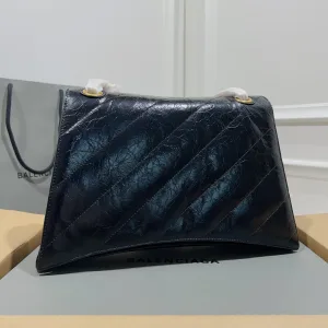 Balenciaga Rodeo Chain Shoulder Large Black Gold Hardware 33cm