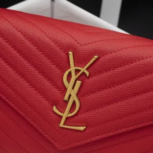 Saint Laurent Kate Chain Bag Small Red Gold Hardware Exact Size Unknown 066