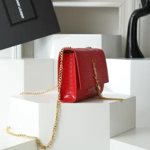 Saint Laurent Kate Chain Bag Small Red Gold Hardware Exact Size Unknown 112
