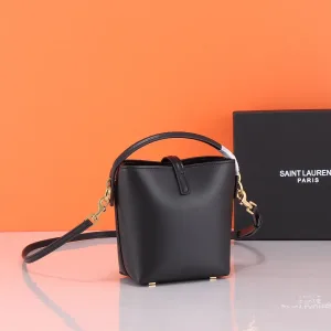 Saint Laurent Bucket Bag Medium Tan Gold Hardware Exact Size Unknown 020