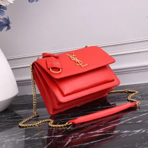Saint Laurent Kate Chain Bag Small Red Gold Hardware Exact Size Unknown 220