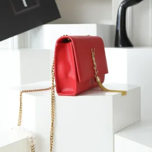 Saint Laurent Kate Chain Bag Small Red Gold Hardware Exact Size Unknown 252