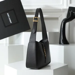 Saint Laurent Le 5 A 7 Hobo Bag Medium Black Gold Hardware Exact Size Unknown 071