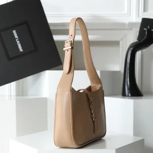 Saint Laurent Le 5 A 7 Hobo Bag Medium Tan Gold Hardware Exact Size Unknown 070