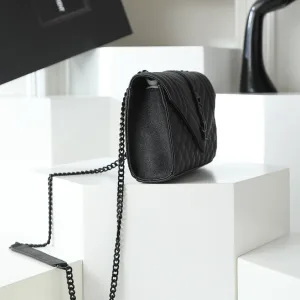 Saint Laurent LouLou Shoulder Bag Medium Black Black Hardware Exact Size Unknown 090