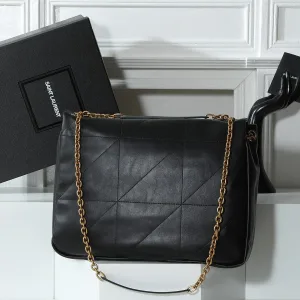 Saint Laurent LouLou Shoulder Bag Medium Black Gold Hardware Exact Size Unknown 084