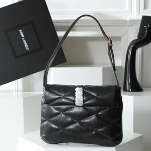 Saint Laurent LouLou Shoulder Bag Medium Black Gold Hardware Exact Size Unknown 087