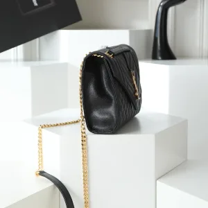 Saint Laurent LouLou Shoulder Bag Medium Black Gold Hardware Exact Size Unknown 099
