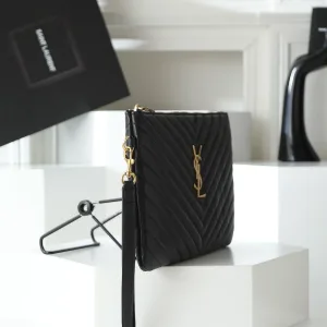 Saint Laurent LouLou Shoulder Bag Medium Black Gold Hardware Exact Size Unknown 233
